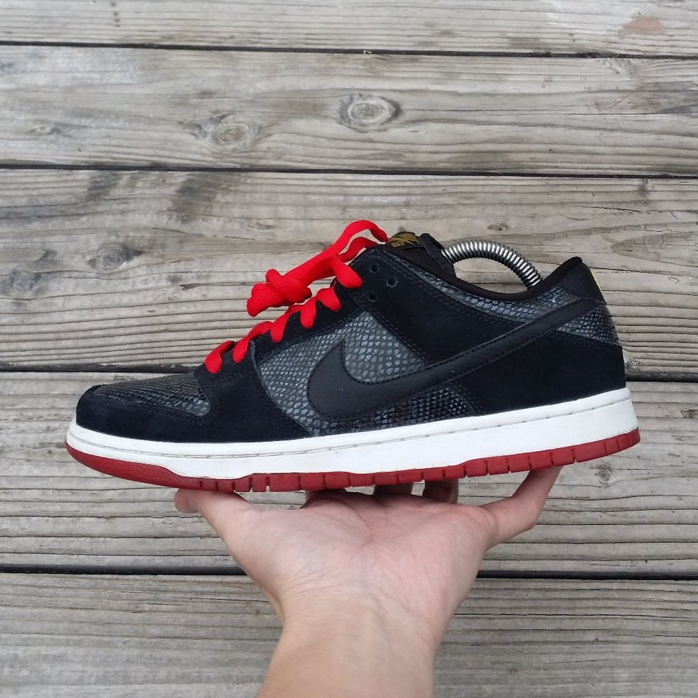 Women Size 10 / Size 8.5 Men Nike SB Dunk Low Premium Snakeskin Snake Eyes Shoes